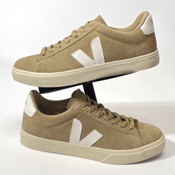 Veja Campo Suede Dune Tan White Size 45 US11.5 - Picture 2 of 8
